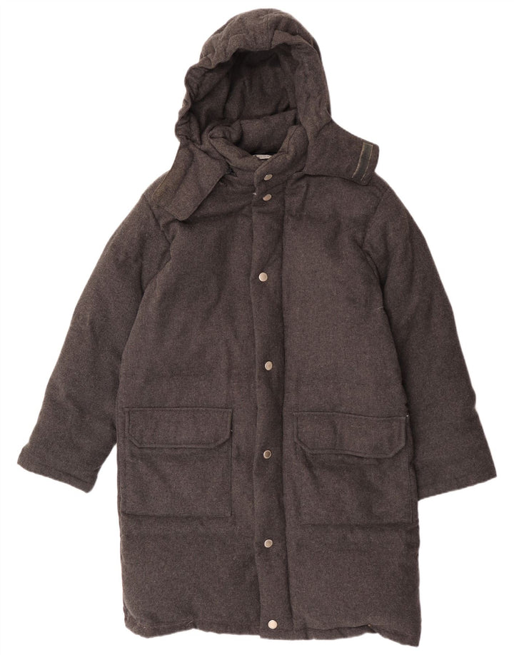 Cappotto imbottito con cappuccio da uomo Sergio Tacchini UK 38 Acrilico grigio medio