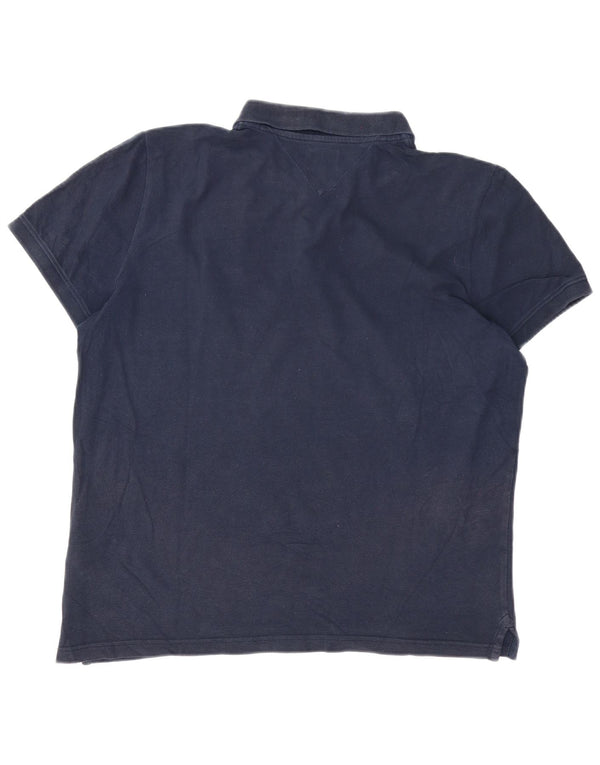 Polo da uomo Tommy Hilfiger XL in cotone blu navy