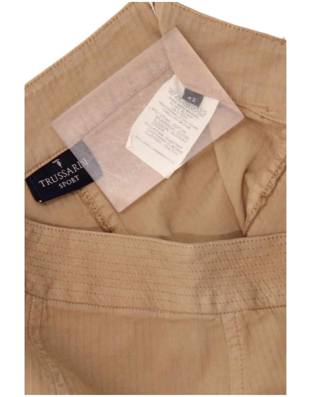 Gonna Dritta Donna TRUSSARDI IT 42 Media W28 Cotone Beige