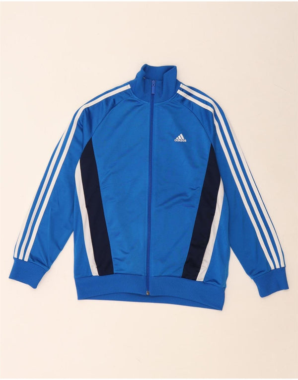 Giacca da tuta ADIDAS da ragazzo 13-14 anni in poliestere color block blu