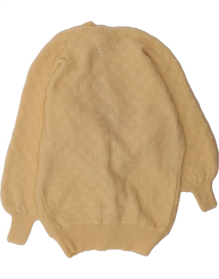 VINTAGE Womens Cardigan Sweater UK 16 Large Beige Vintage Vintage and Second-Hand Vintage from Messina Hembry 