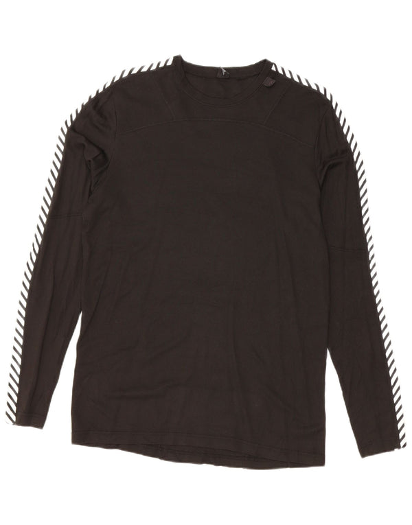 HELLY HANSEN Top da uomo a maniche lunghe medio nero color block in polietilene