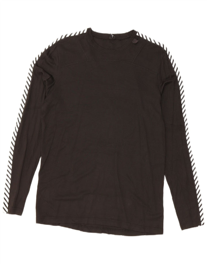 HELLY HANSEN Top da uomo a maniche lunghe medio nero color block in polietilene