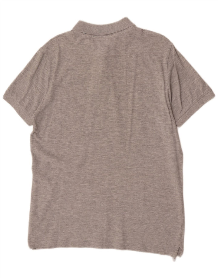 Polo Kappa da uomo in cotone mélange grigio medio
