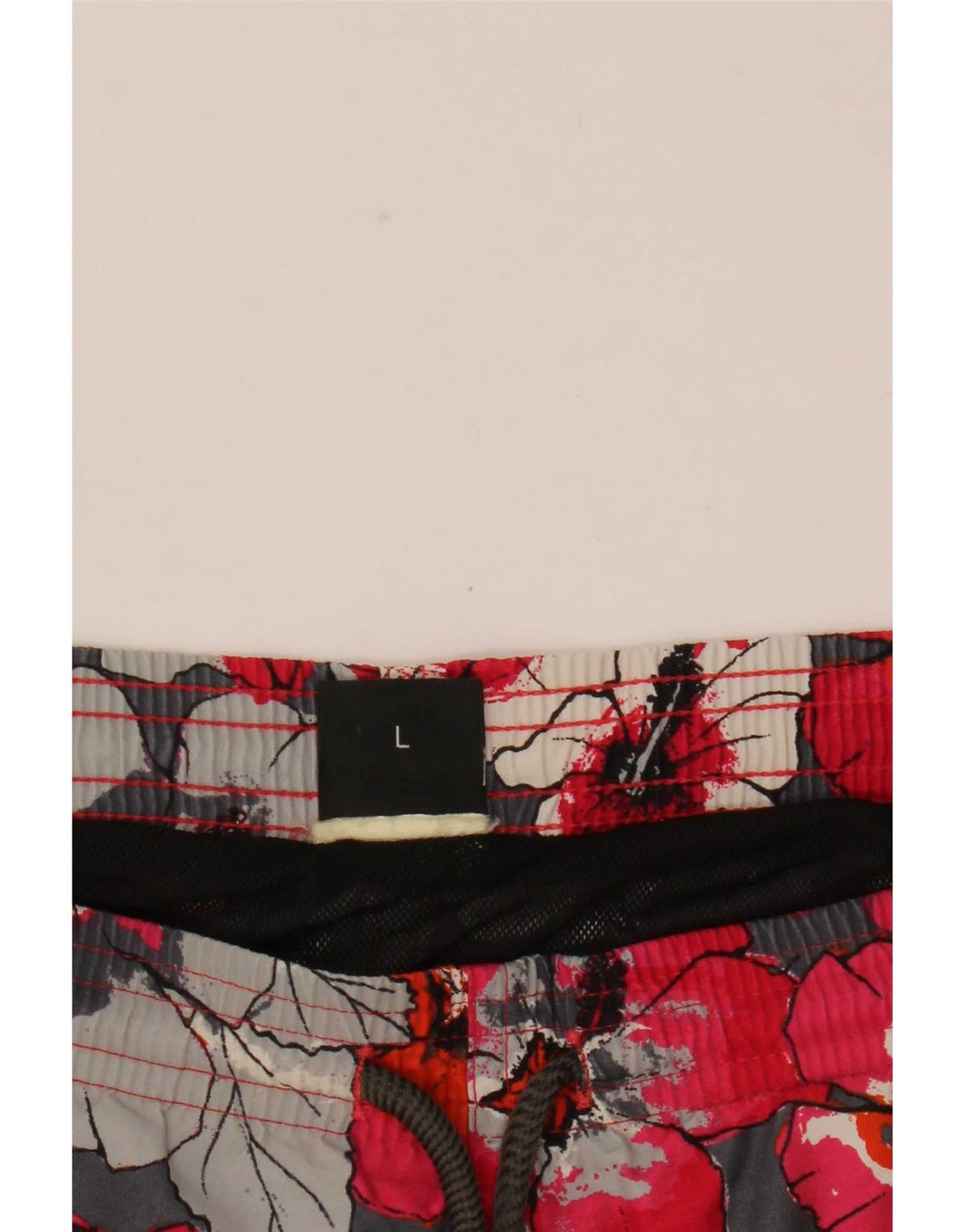 Pantaloncini da bagno da uomo Hugo Boss grandi rossi floreali