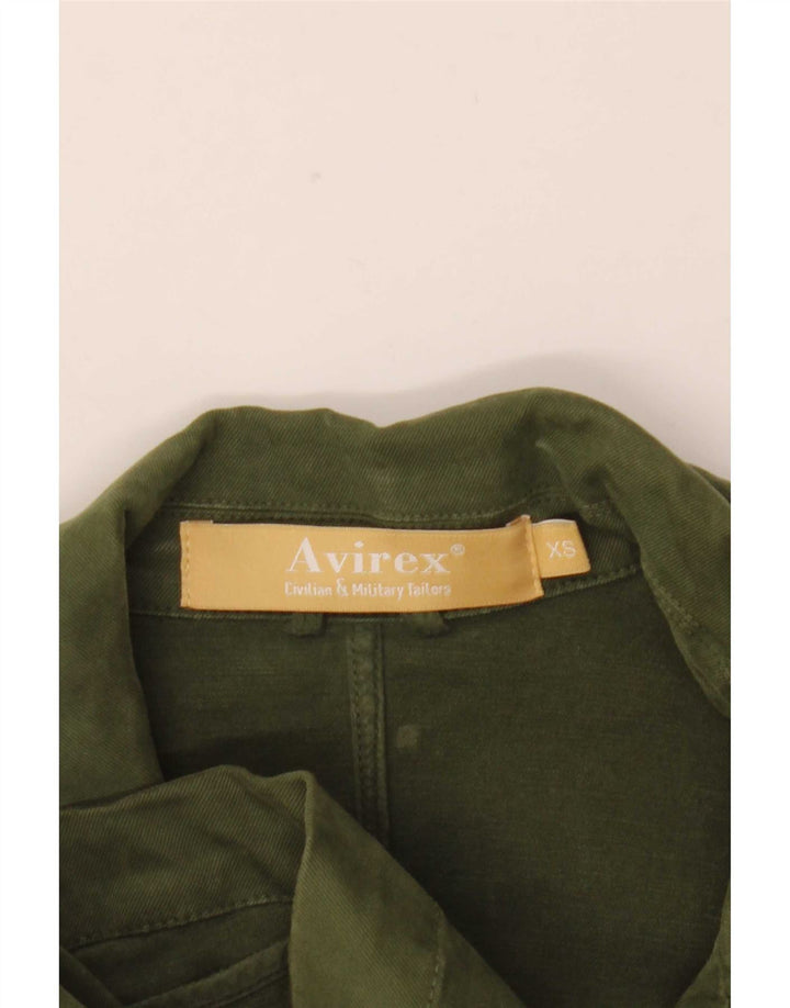 Giacca blazer da donna a 4 bottoni Avirex UK 6 XS verde cotone