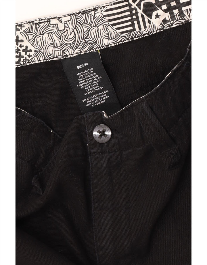 Pantaloncini cargo da uomo Quiksilver W34 grandi in cotone nero
