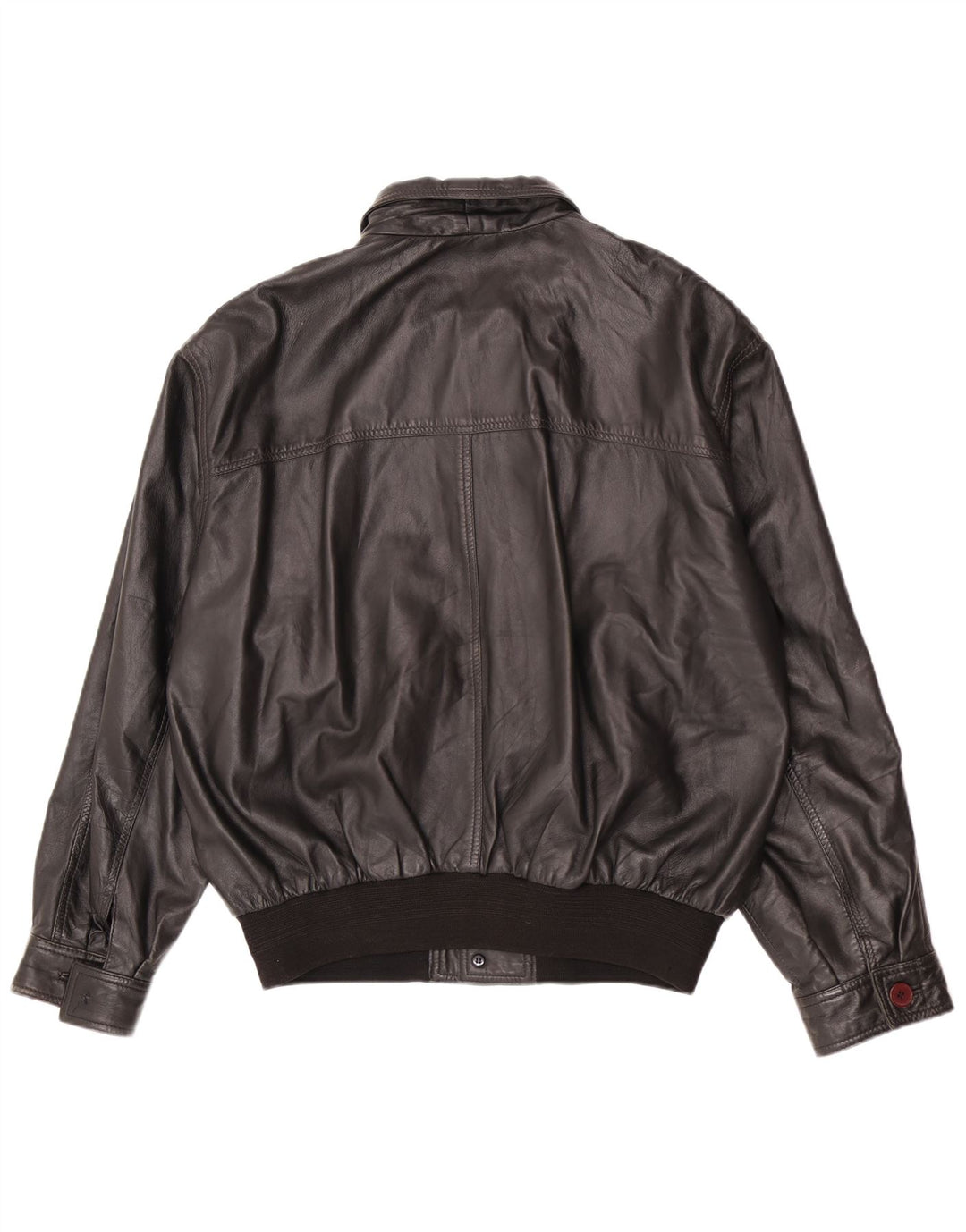 Giacca in pelle vintage da uomo UK 40 grande nera