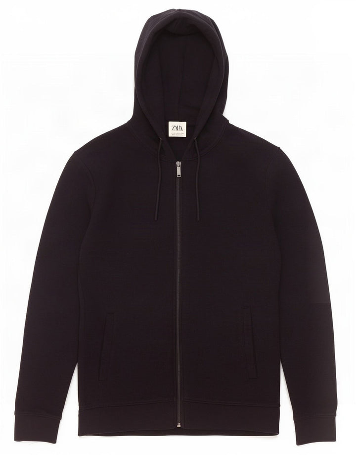 Felpa con cappuccio e zip Zara da uomo di colore nero medio