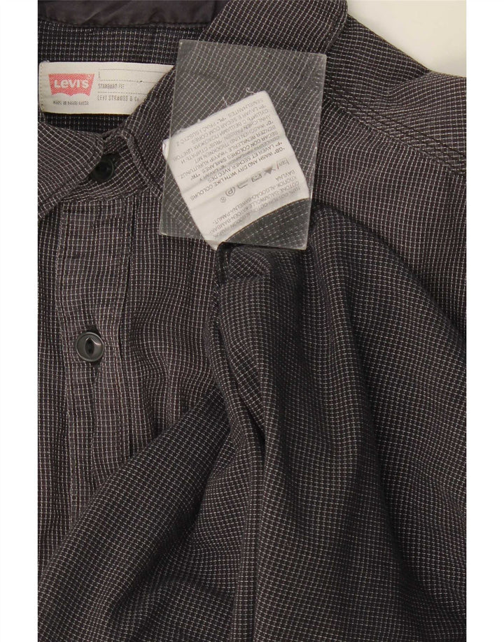 Camicia Levi's da uomo vestibilità standard in cotone a quadri grigio medio