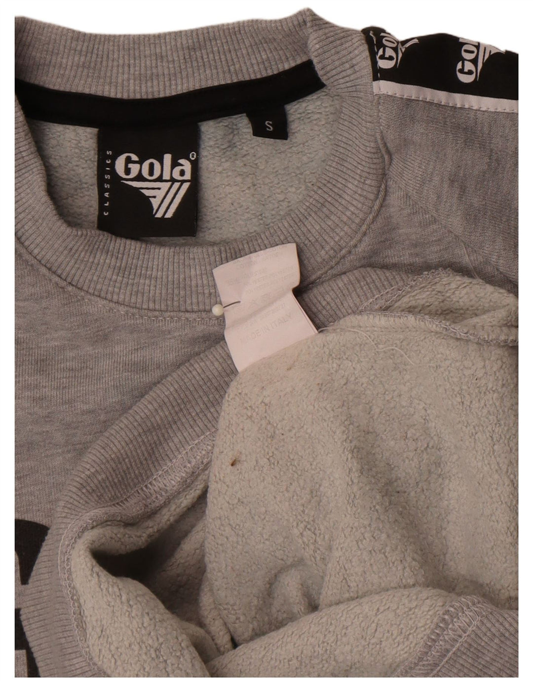 Gola Felpa con grafica da uomo Maglione piccolo in cotone color block grigio