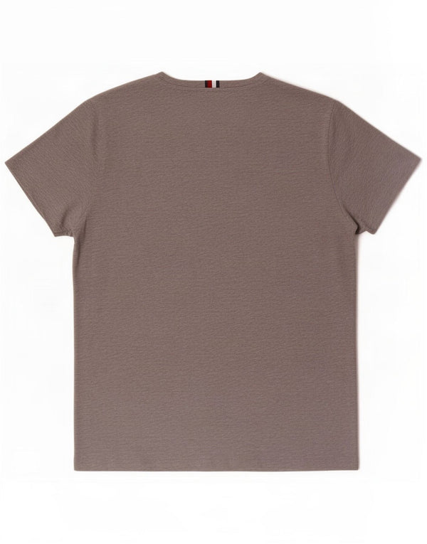 T-shirt grafica da uomo Tommy Hilfiger Top in cotone grigio medio