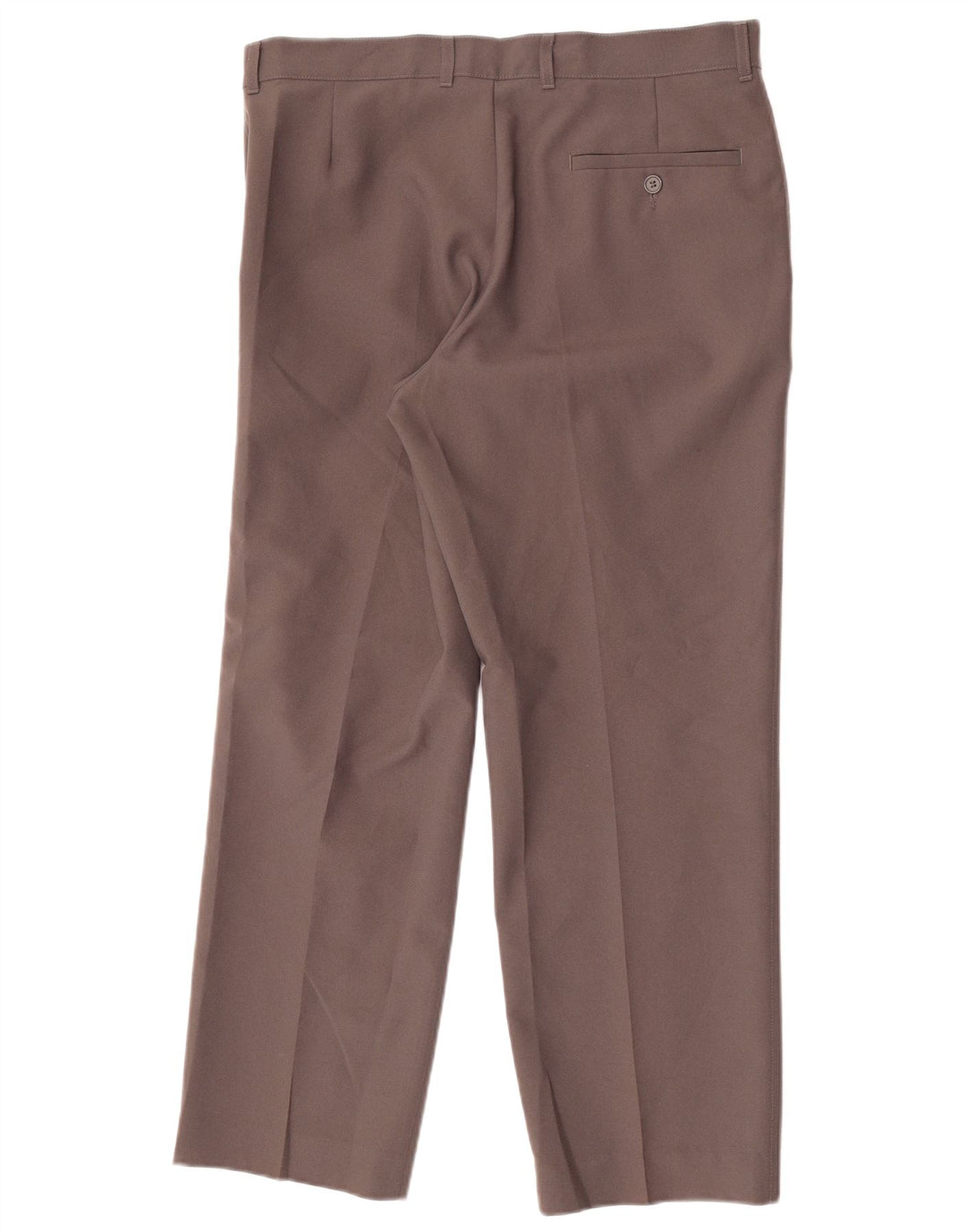 Pantaloni chino dritti da uomo Marks & Spencer W34 L29 poliestere marrone