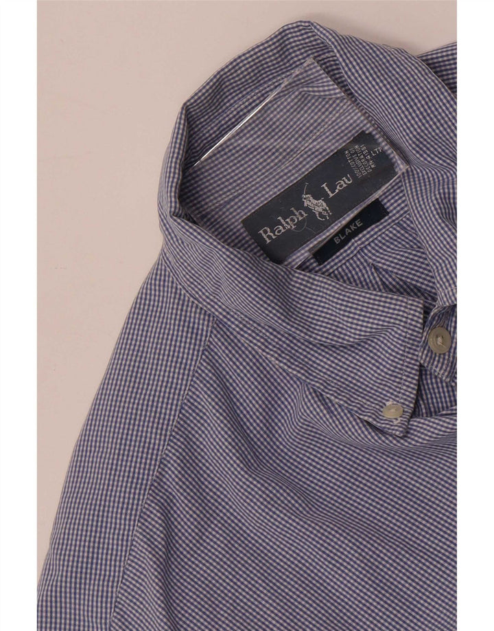 Ralph Lauren Camicia Blake da uomo in cotone a quadretti blu navy medio