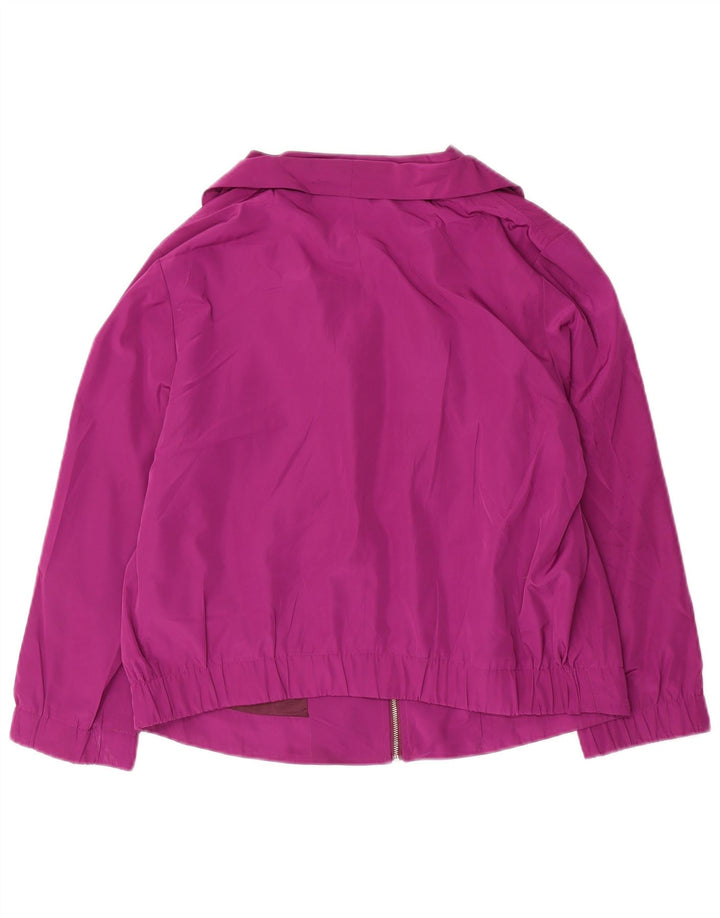 Bomber da donna con maniche a 3/4 Calvin Klein UK 16 Large Viola Poliestere