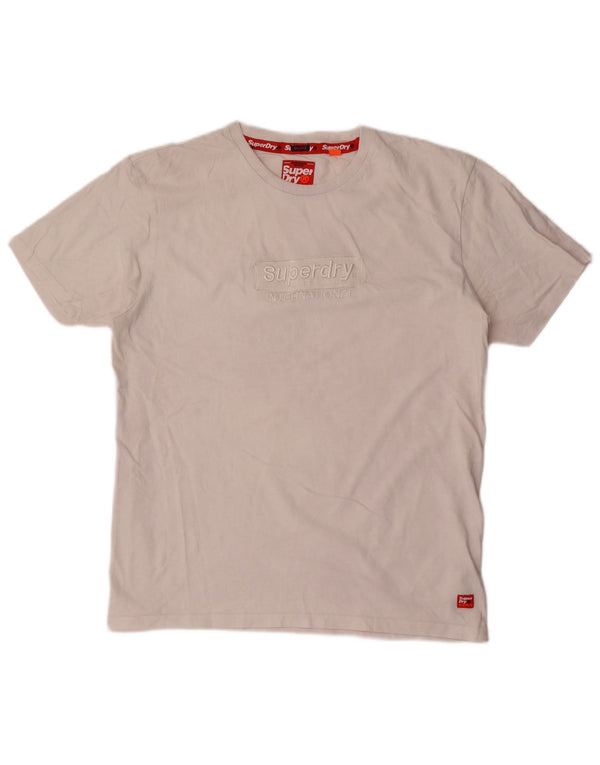 T-shirt grafica da donna Superdry Top UK 20 2XL cotone bianco