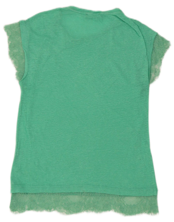 T-shirt Zara da donna Top UK 10 piccola verde