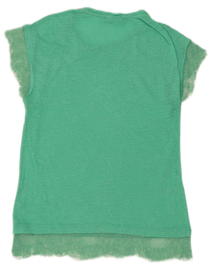 T-shirt Zara da donna Top UK 10 piccola verde