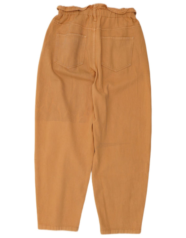 Jeans cropped a vita alta da donna Benetton W28 L26 in cotone beige