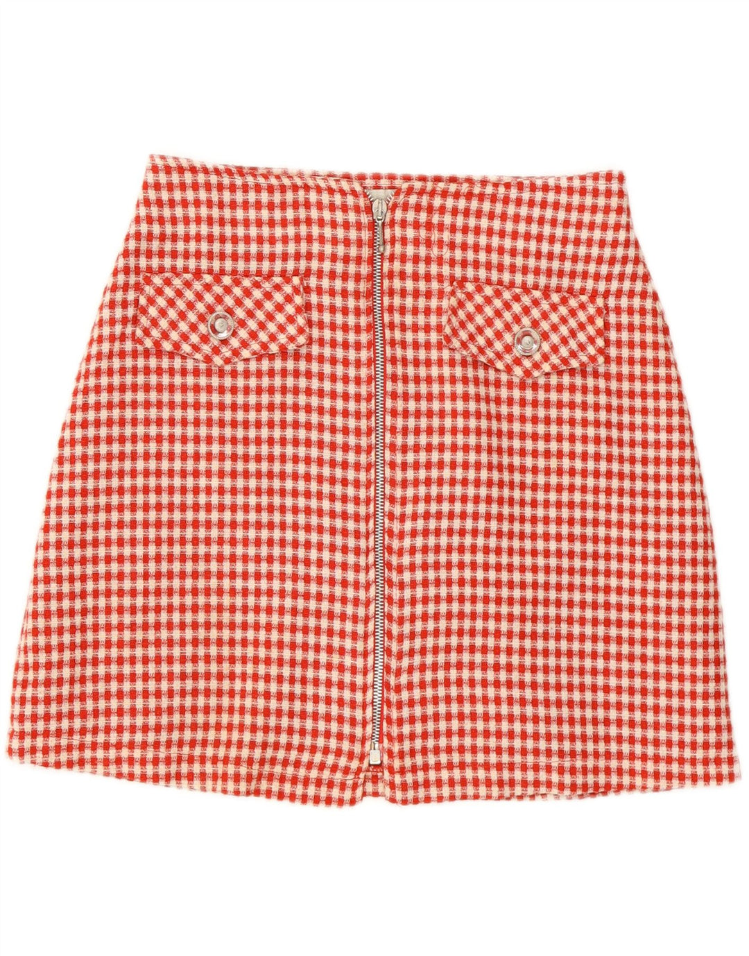 Minigonna da donna Galleria IT 46 Large W28 Poliestere a quadretti rosso