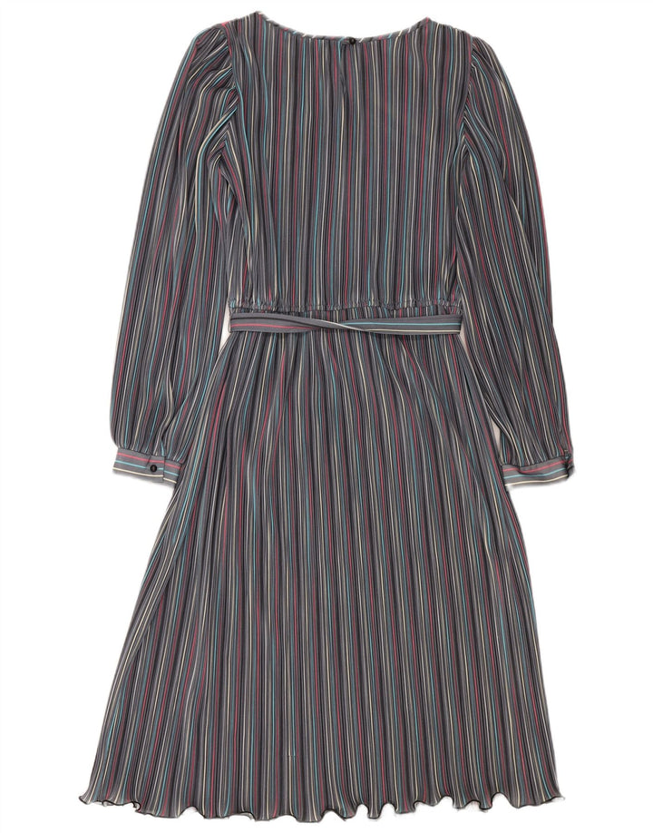 C & A Womens Long Sleeve Maxi Dress UK 14 Medium Multicoloured Striped