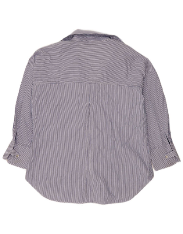 Camicia oversize da donna Zara UK 16 grande gessato blu