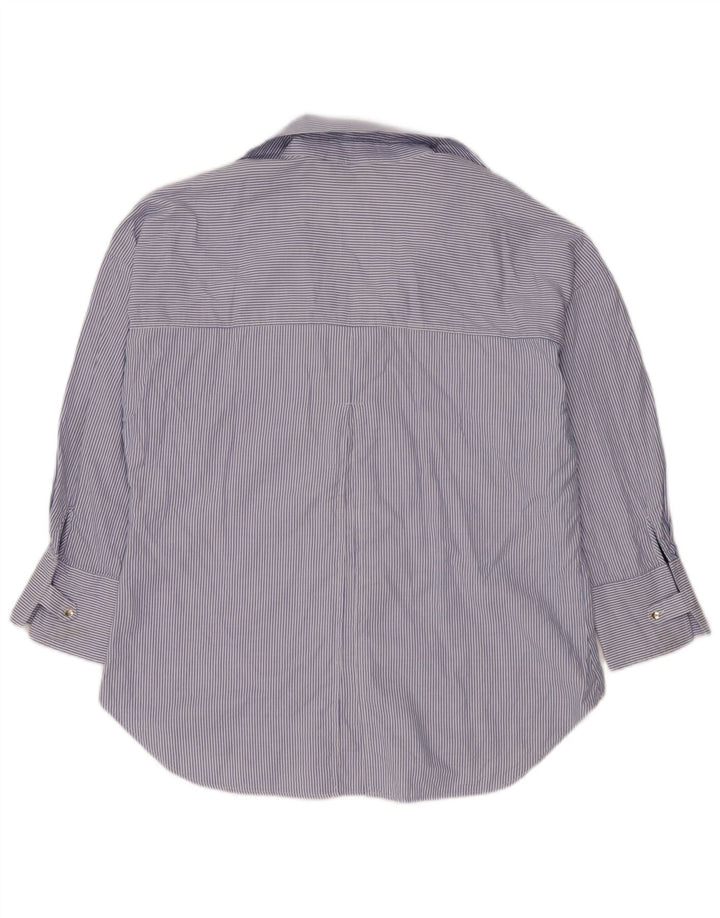 Camicia oversize da donna Zara UK 16 grande gessato blu