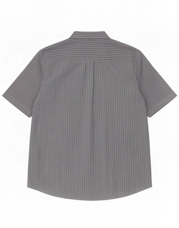 Camicia a maniche corte da uomo Dockers XL in cotone a righe blu