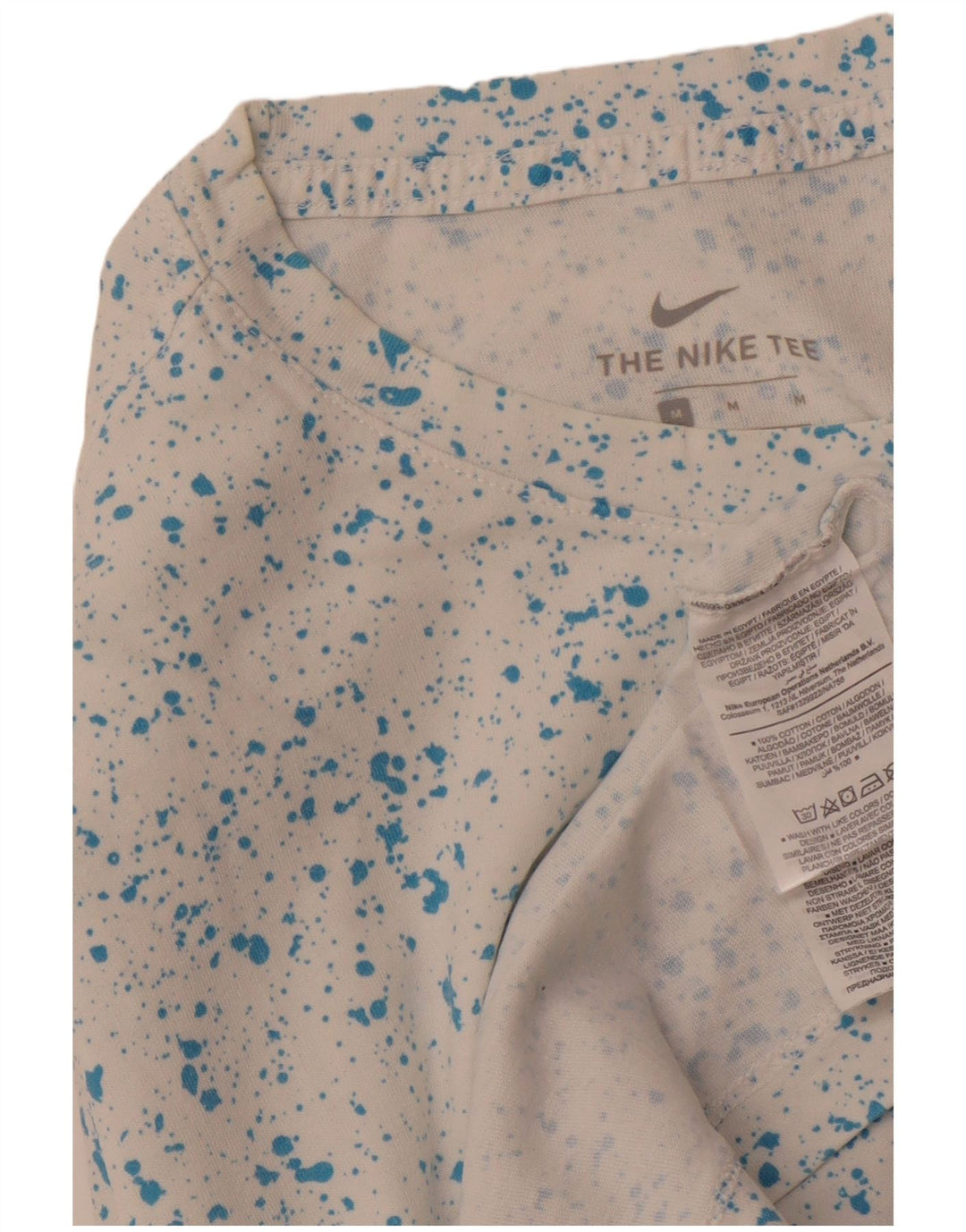 T-shirt grafica da uomo NIKE Top in cotone mélange bianco medio