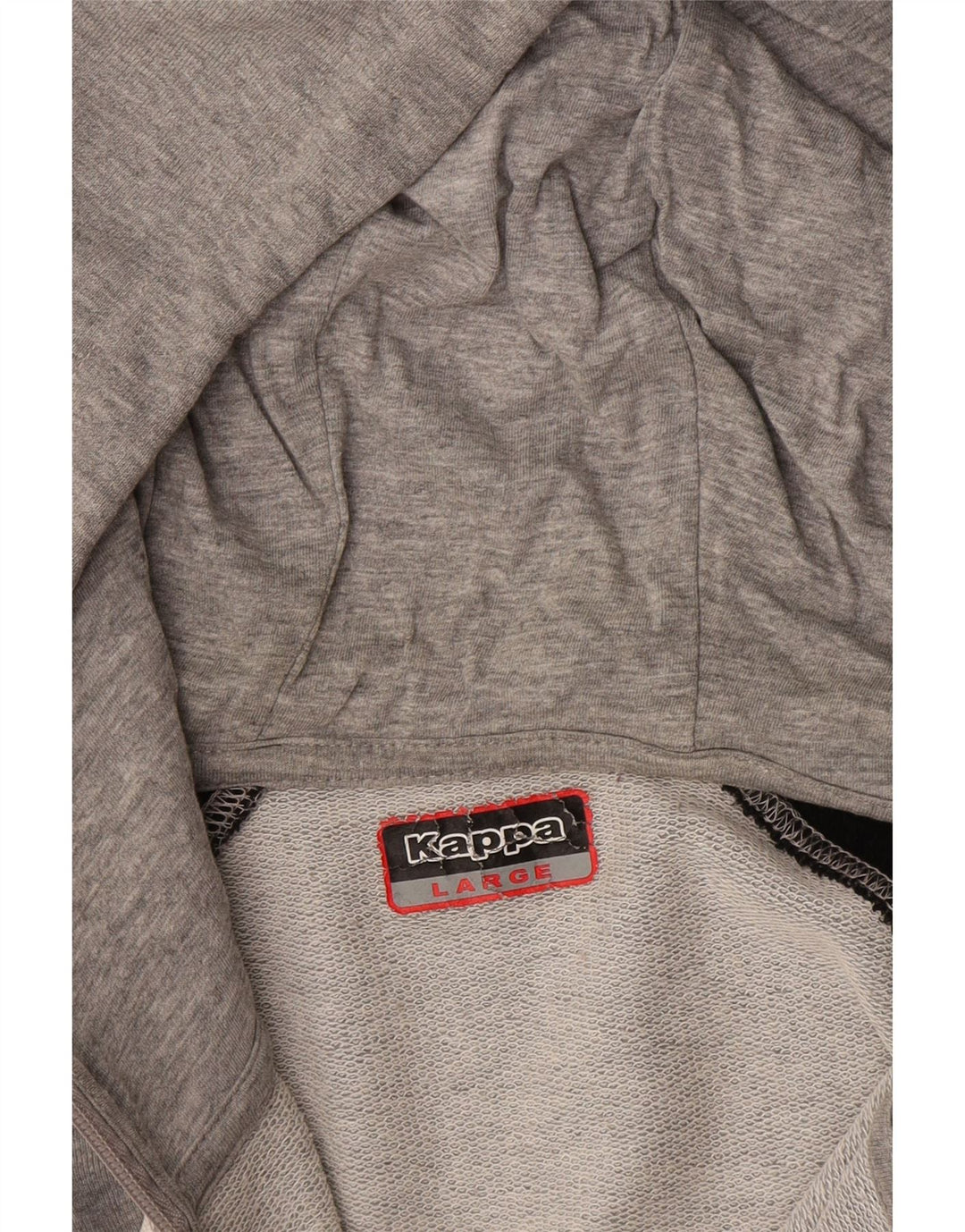 Maglione con cappuccio e zip da uomo KAPPA grande grigio color block