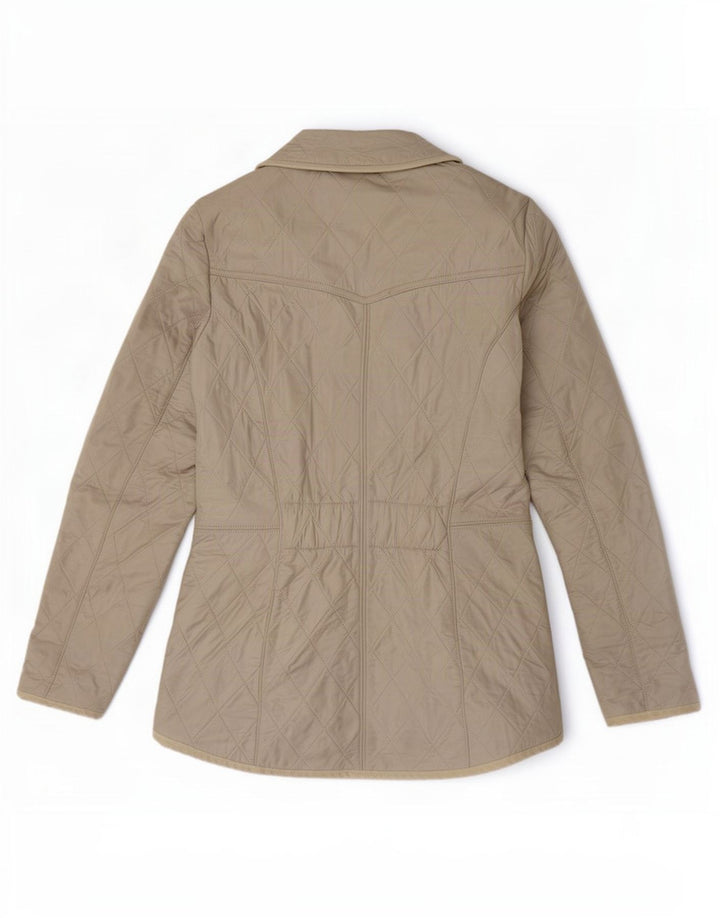 Giacca trapuntata da donna Barbour UK 8 Small in poliammide bianco sporco