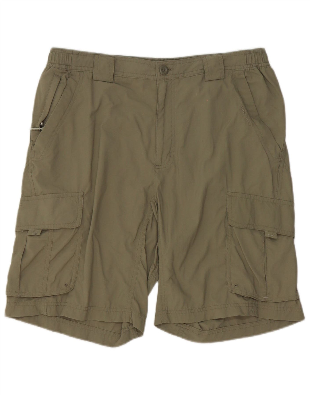 COLUMBIA Pantaloncini cargo da uomo in titanio medi W32 nylon kaki
