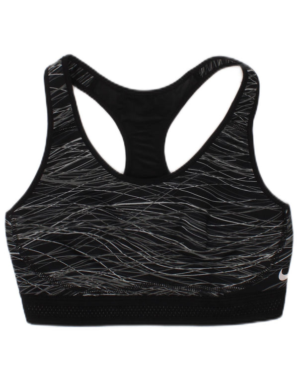 Reggiseno sportivo Nike da donna con grafica, top piccolo nero sportivo