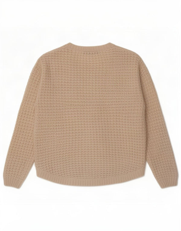 Marks & Spencer maglione girocollo da donna UK 14 grande bianco sporco