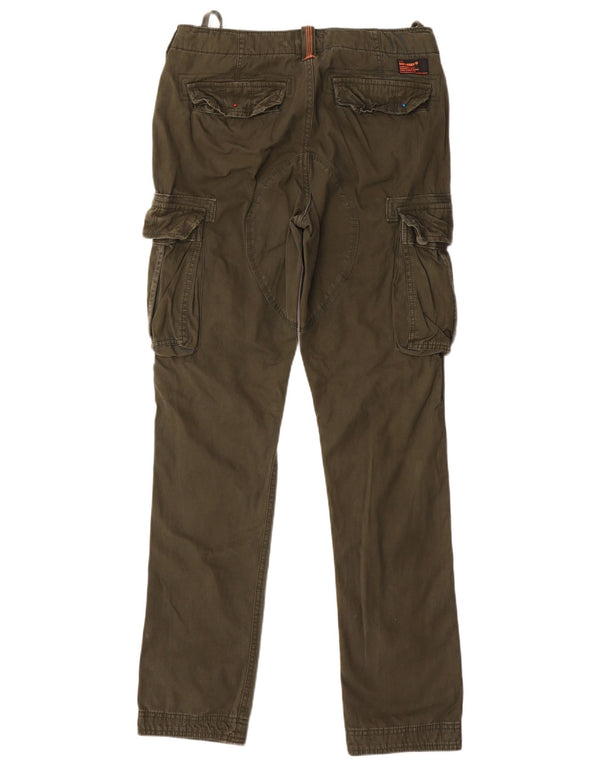 Pantaloni cargo slim da uomo Superdry W30 L32 cotone kaki