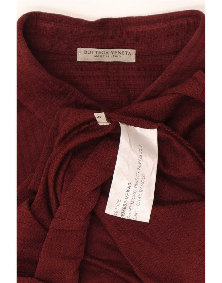 Camicia Bottega Veneta Uomo IT 48 Gessato Medio Bordeaux