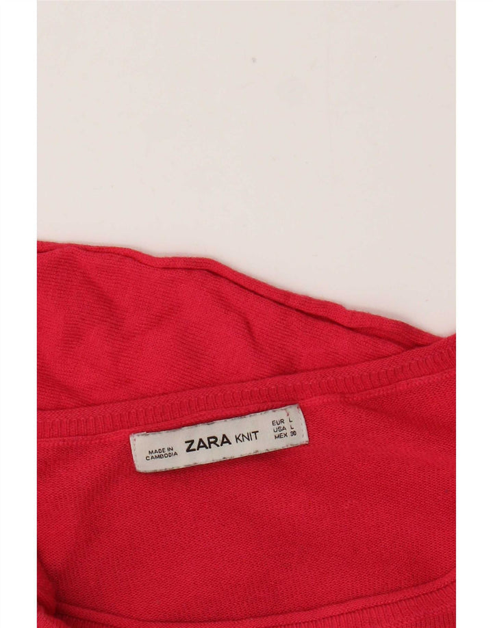 Top Blusa Donna Zara UK 16 Large Rosa
