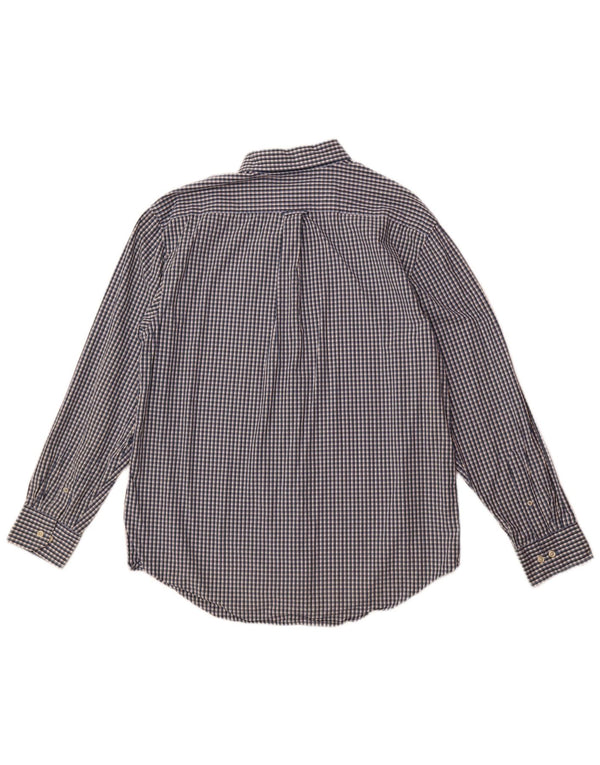 Camicia da uomo Izod in cotone a quadri grandi blu