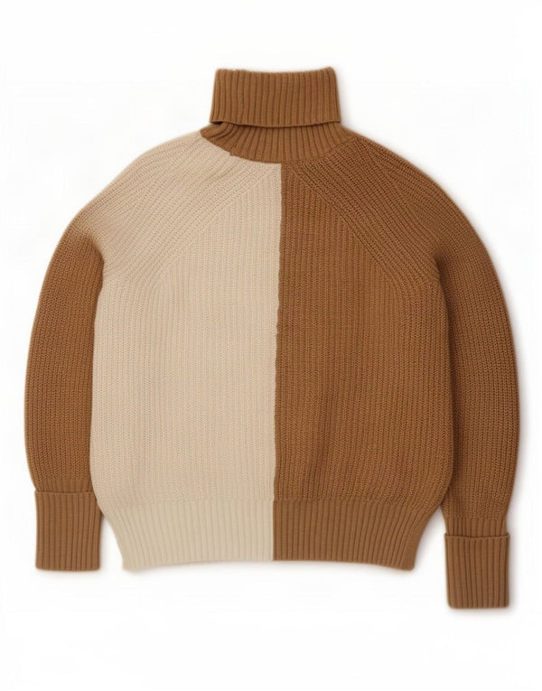 Marks & Spencer Womens Roll Neck Jumper Sweater UK 10 Small Beige