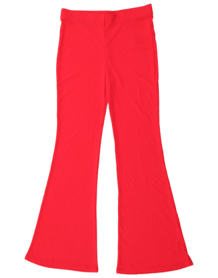Pantaloni casual svasati da donna Zara grandi W30 L32 poliestere rosa