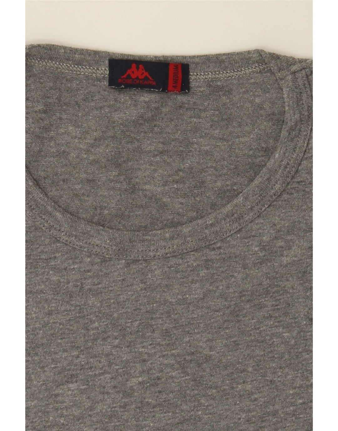 KAPPA Womens T-Shirt Top UK 12 Medium Grey Cotton Vintage Kappa and Second-Hand Kappa from Messina Hembry 