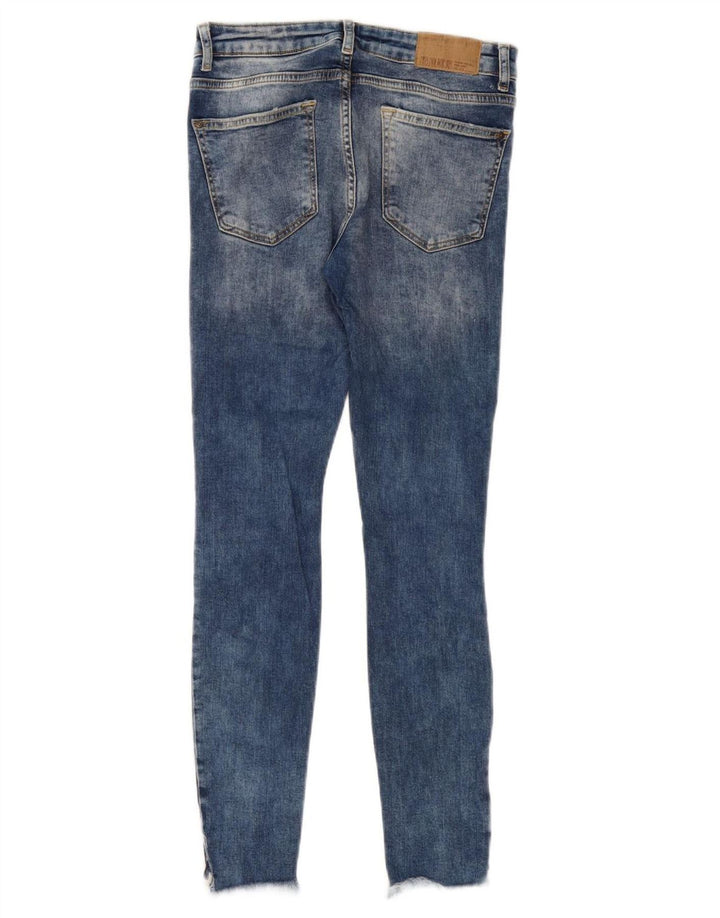 Jeans skinny effetto invecchiato ZARA da donna EU 36 XS W26 L27 cotone blu