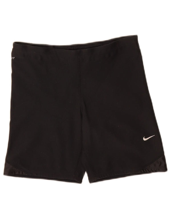 Pantaloncini sportivi Nike Dri Fit da donna UK 8/10 Small Nero Colourblock Poliestere