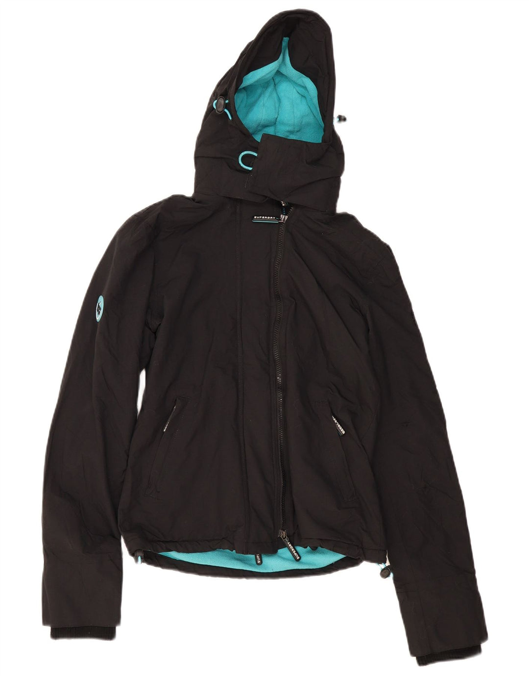 Giacca a vento oversize da donna SUPERDRY UK 10 piccola nera