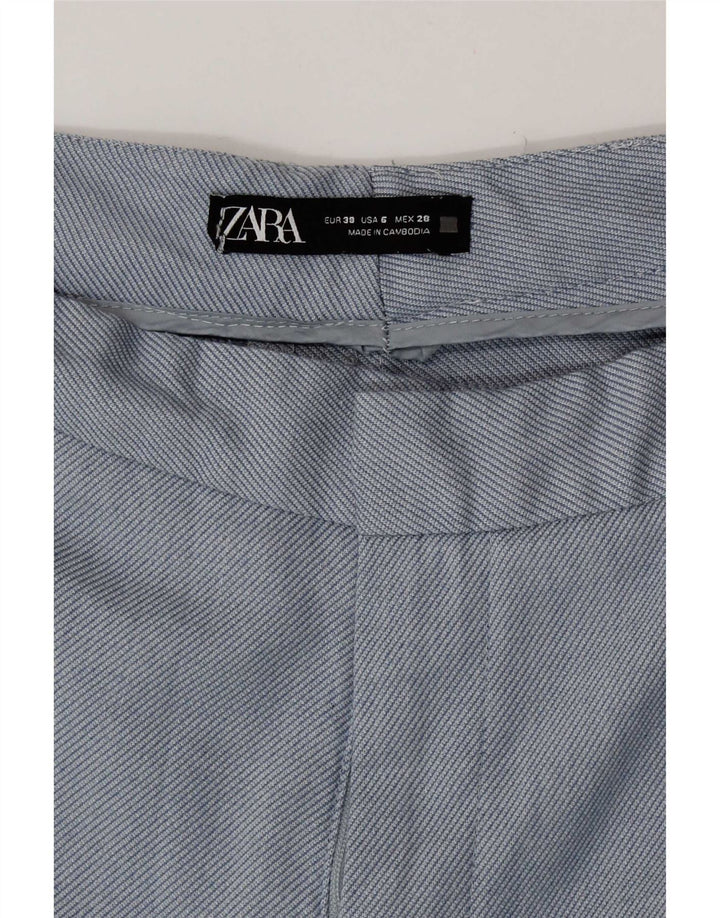 Pantaloni chino dritti da donna Zara EU 38 Small W28 L27 poliestere blu