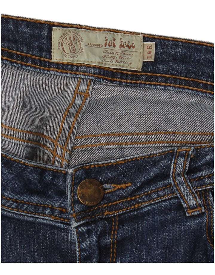 Jeans corti da donna Fat Face UK 14 Large W34 L24 Blu navy