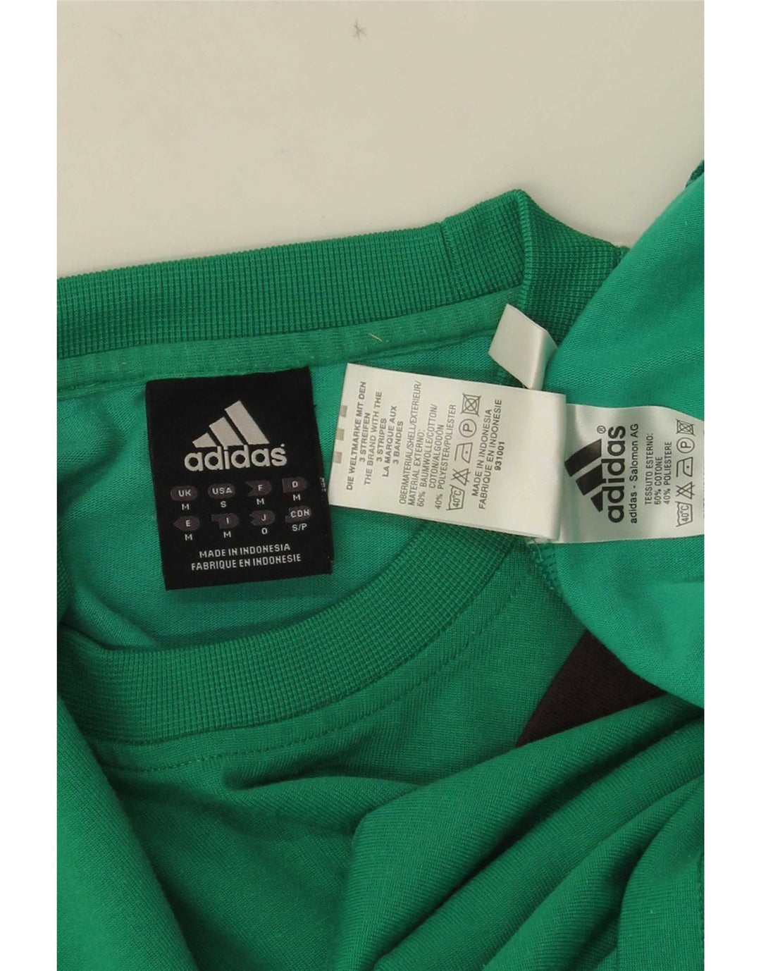 T-shirt da uomo Adidas Top in cotone color block verde medio