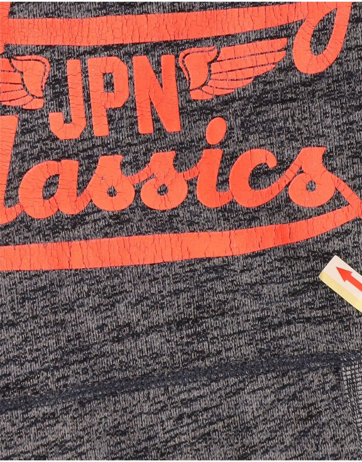 Felpa con cappuccio grafica da donna Superdry UK 12 cotone medio blu navy screziato