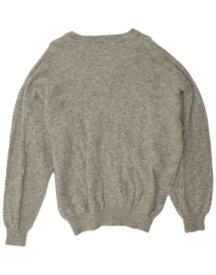 Maglione da uomo con scollo a V Sergio Tacchini 2XL lana screziata grigia