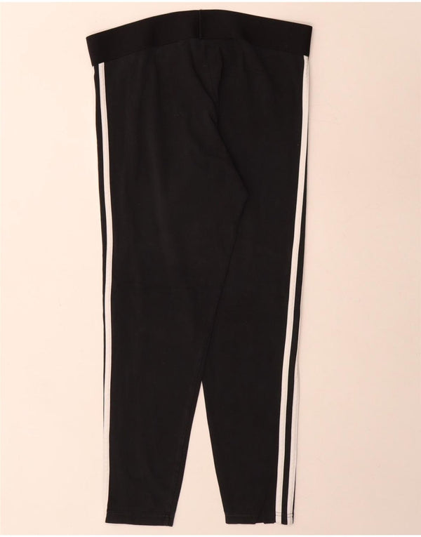 Leggings Adidas Donna UK 16/18 Large Nero Cotone